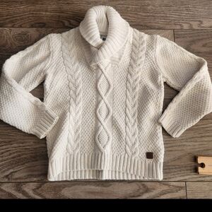 Janie and Jack Cream Cable Knit Sweater
